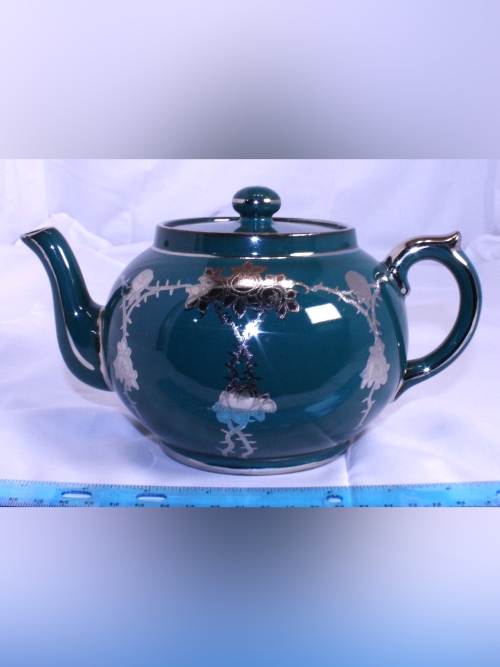 Vintage Jade Green Ceramic Teapot Windsor Art Ware